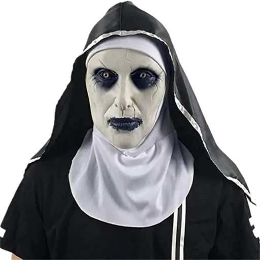 Straszna zakonnica maska lateksowa Halloween zakonnica maska maska karnawałowa Cosplay zakonnica