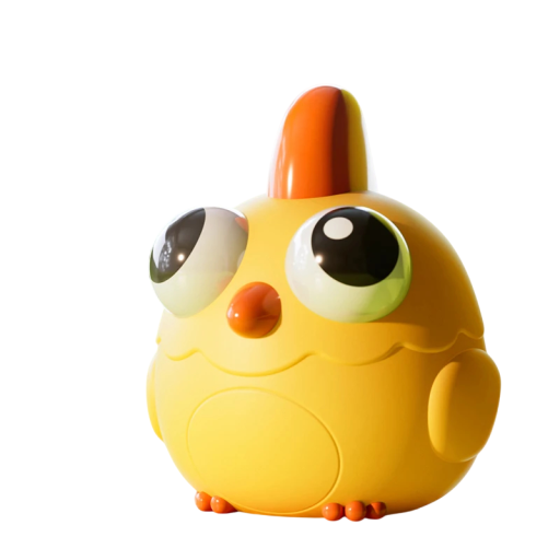 Stress Relief Squeeze Toy Chicken 8 cm Cute Animal with Bulging Eyes Toy for Children and Adults Against Stress