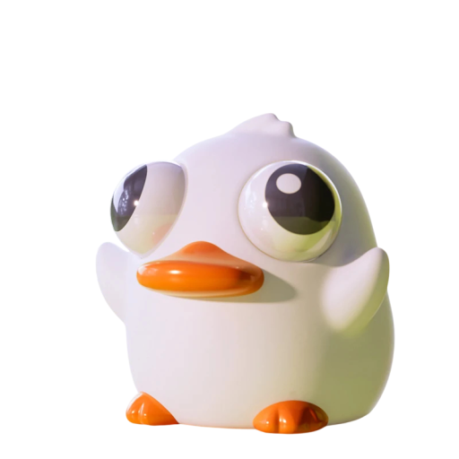 Stress Relief Squeeze Toy Duck 7 cm Cute Animal with Bulging Eyes Toy for Children and Adults to Relieve Stress