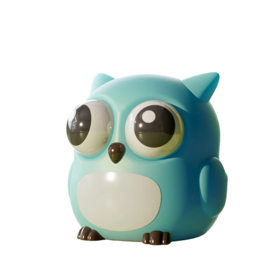 Stress Relief Squeezing Toy Owl 7 cm Cute Animal with Bulging Eyes Toy for Children and Adults Against Stress