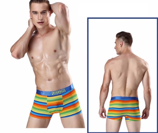 Stribede boxershorts til mænd A2432