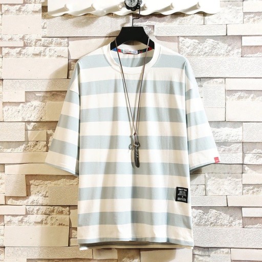 Stribet herre-T-shirt T2058