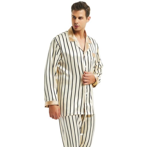 Stribet herrepyjamas T2415