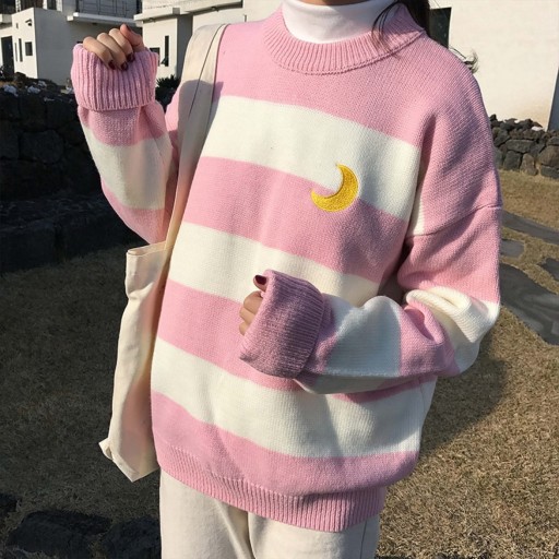 Stribet sweater til kvinder A2955