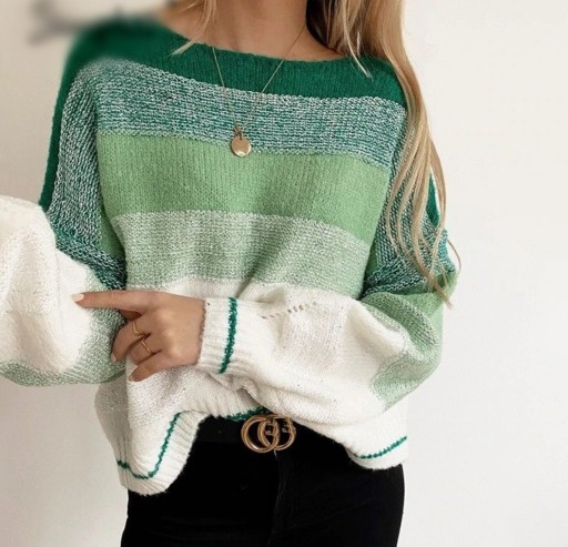 Stribet sweater til kvinder G338