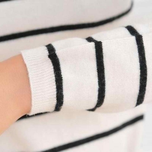 Stribet sweater til kvinder