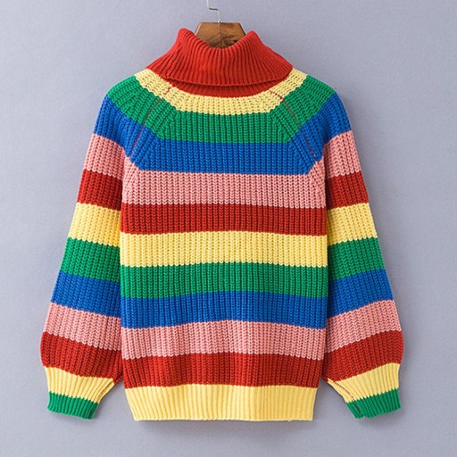 Stribet sweater til kvinder