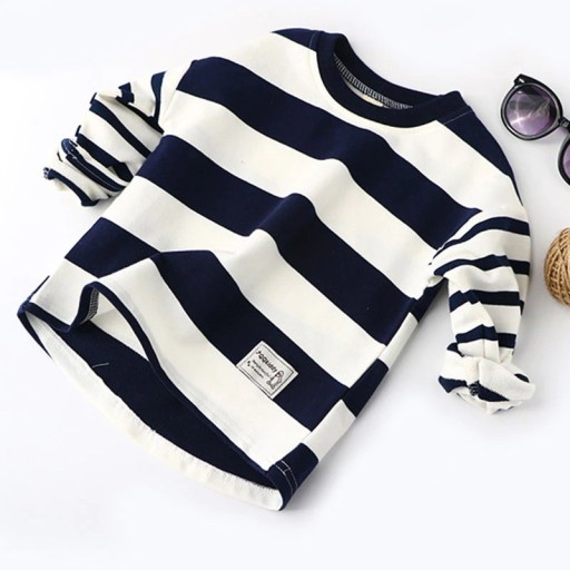 Stribet sweatshirt til drenge