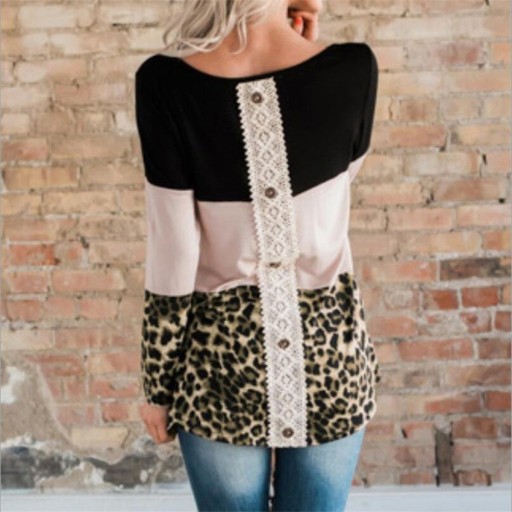 Stribet sweatshirt til kvinder A37