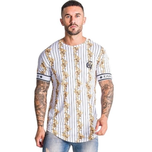 Stribet T-shirt til mænd T2065