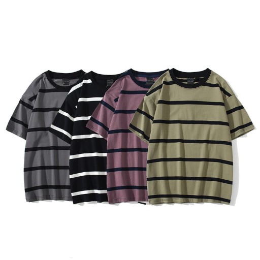 Stribet T-shirt til mænd T2069