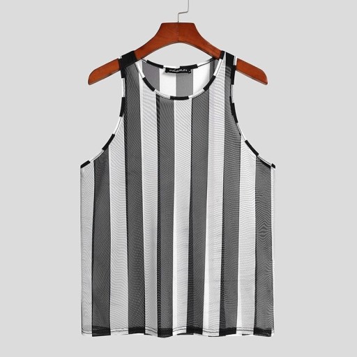 Stribet tanktop til mænd T1946