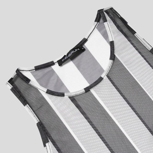 Stribet tanktop til mænd T1946