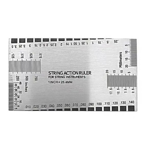 String Height Gauge Made of Stainless Steel Precise Measuring Tool for Setting Up Guitars, Basses or Ukuleles Maintenance and Adjustment Tool