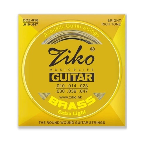 String Set for Acoustic Guitar DCZ-010 Carbon Steel Clear and Balanced Tone Long Lifespan High Tuning Stability Corrosion Resistance