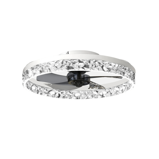 Stropné LED svietidlo s ventilátorom, ovládanie aplikáciou a diaľkovým ovládačom, 50x14 cm, 60 W, 3 druhy svetla, do obývacej izby
