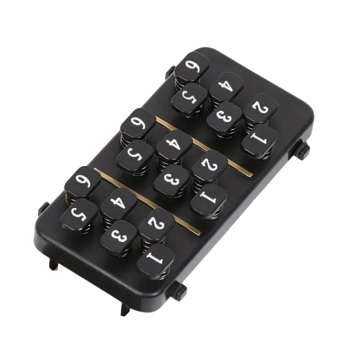 Strumento didattico per chitarra con 18 pulsanti Utensile per l'apprendimento degli accordi Facile da suonare per principianti Accessori per chitarra Nero