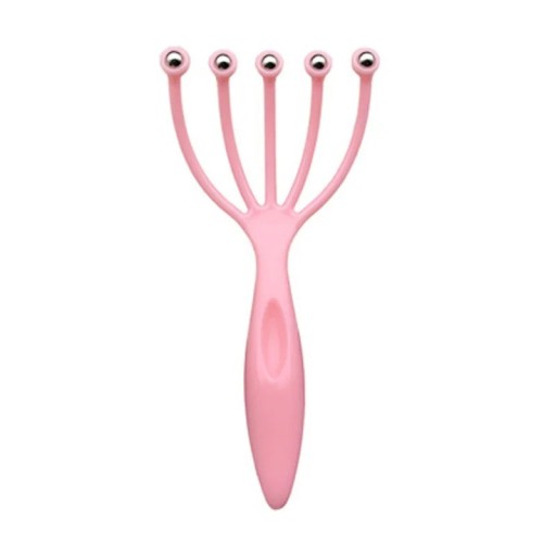 Strumento per massaggio della testa Massaggiatore per cuoio capelluto con 5 palline d'acciaio Strumento antistress per il massaggio del cuoio capelluto 19 x 9 x 3 cm