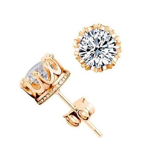 Stud Earrings with Zircon