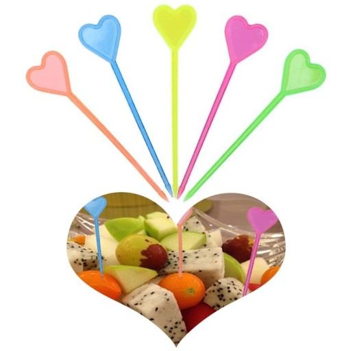 Stuzzicadenti a forma di cuore 50 pz