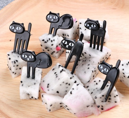 Stuzzicadenti a forma di gatto 6 pz