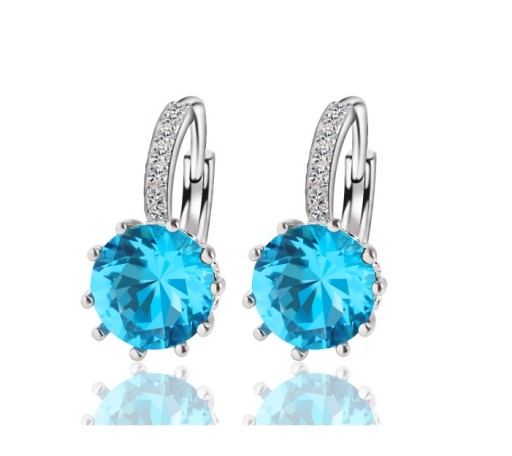 Stylées boucles d'oreilles pour femmes - Bleues