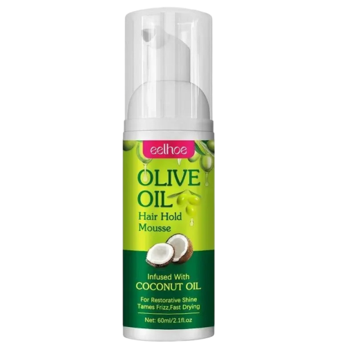 Stylingschaum für Wellen mit Olivenöl Haarschaum zur Definition von Wellen Schaumfestiger für lockiges Haar Fixierschaum für das Haar 60 ml