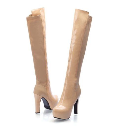 Stylische glänzende Stiefel J1011