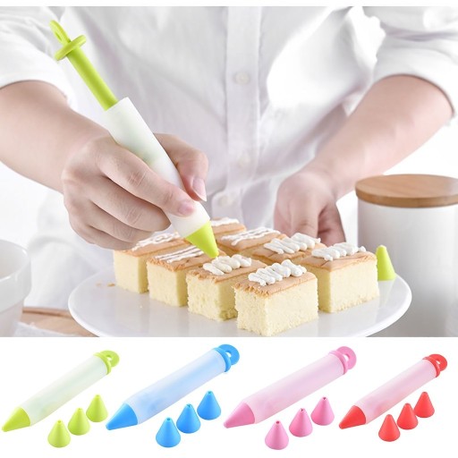 Stylo à décor en pâtisserie avec embouts 5 pcs