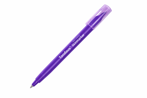 Stylo de marquage pour la peau 14 cm, Stylo violet double face pour tatouage, modelage des sourcils et des lèvres, marquage cosmétique