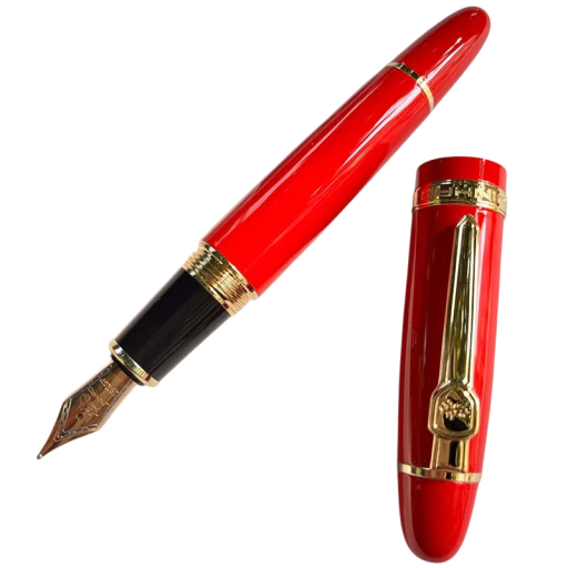 Stylo-plume au design classique avec garniture en métal 14,7 x 1,7 cm pointe 0,5 mm stylo calligraphique pour écrire et signer