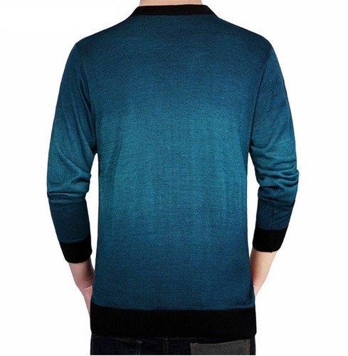 Štýlový pánsky sveter - Modrý J3351