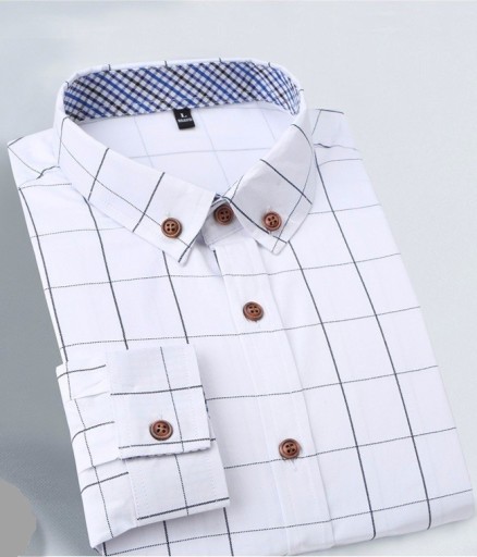 Stylowa koszula męska - Biała J3341