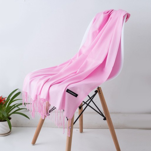 Stylowy kaszmirowy szal unisex - 7 odcieni różu