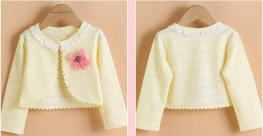 Stylowy sweter dziewczęcy - Żółty