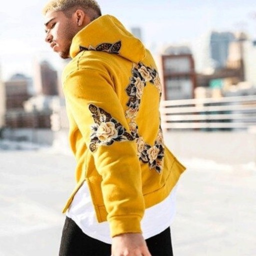 Sudadera de hombre con flores