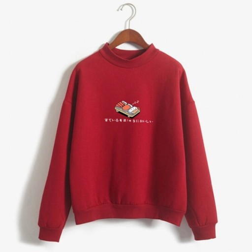 Sudadera de mujer con motivo de sushi