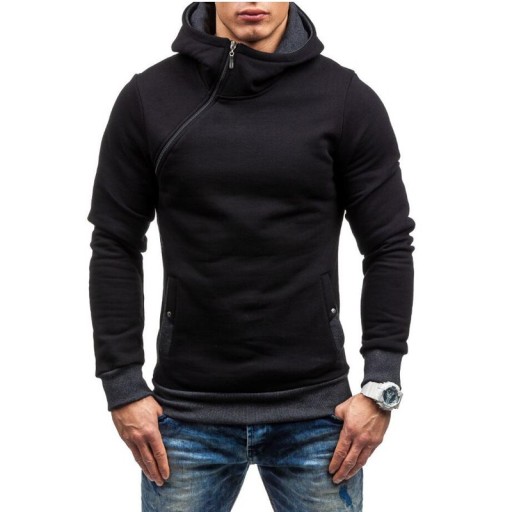 Sudadera elegante para hombre con una cremallera interesante J946