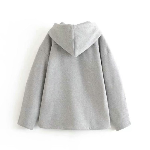 Sudadera holgada de mujer, color gris