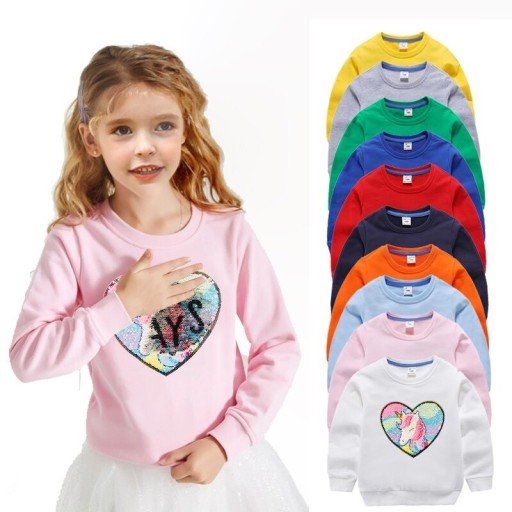 Sudadera niña con lentejuelas L558