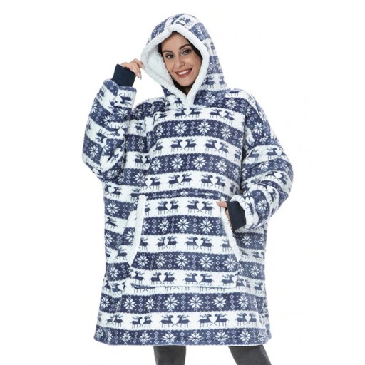 Sudadera oversize tipo manta con mangas P3998