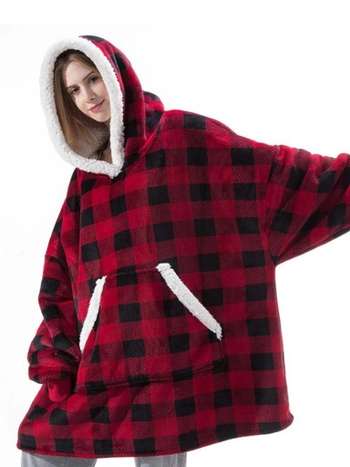 Sudadera oversize tipo manta con mangas P4000