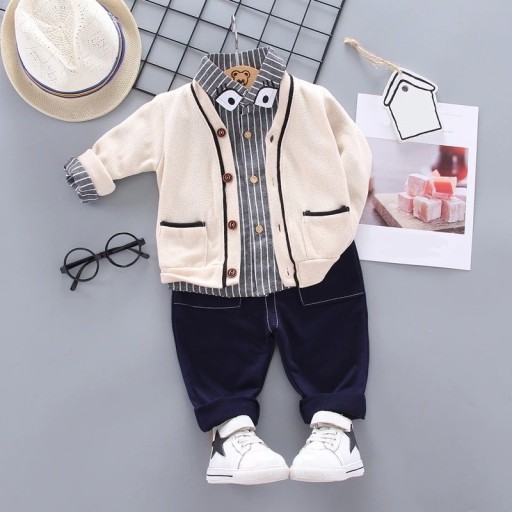 Suéter, camisa y pantalón de niño L1150