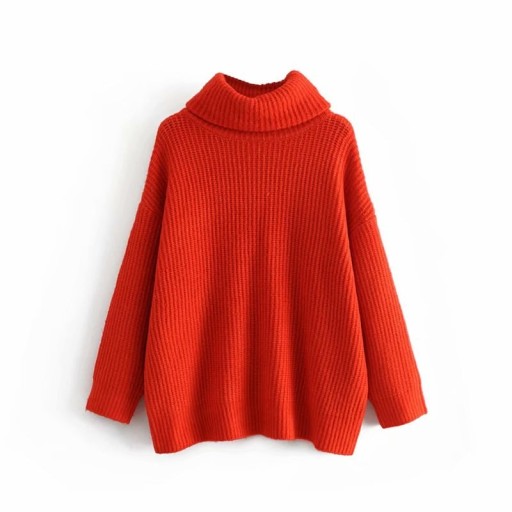 Suéter holgado de cuello alto para mujer