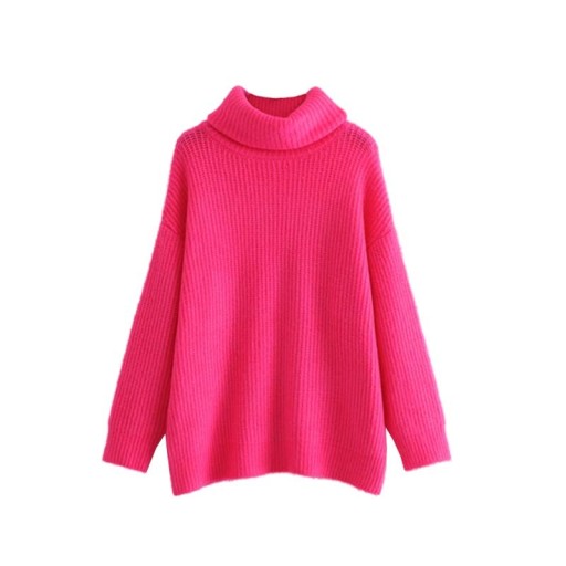 Suéter holgado de cuello alto para mujer