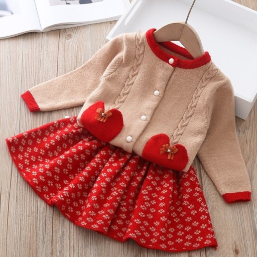 Suéter y falda de niña L1214