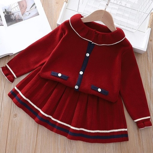 Suéter y falda de niña L1215