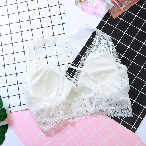 Sujetador tipo bralette de encaje para mujer