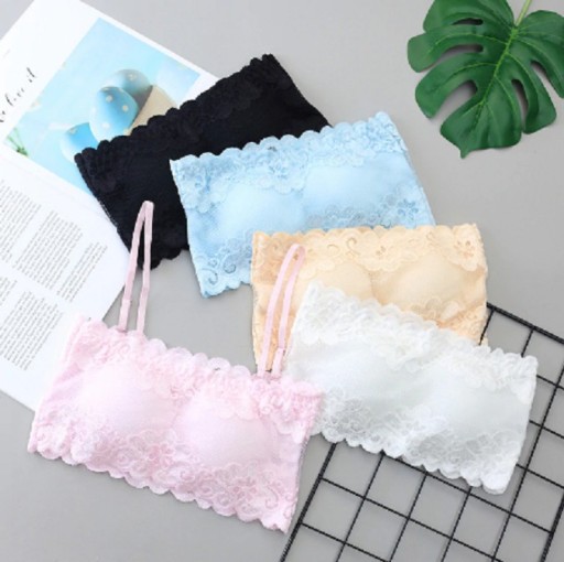 Sujetador tipo bralette de encaje para niñas