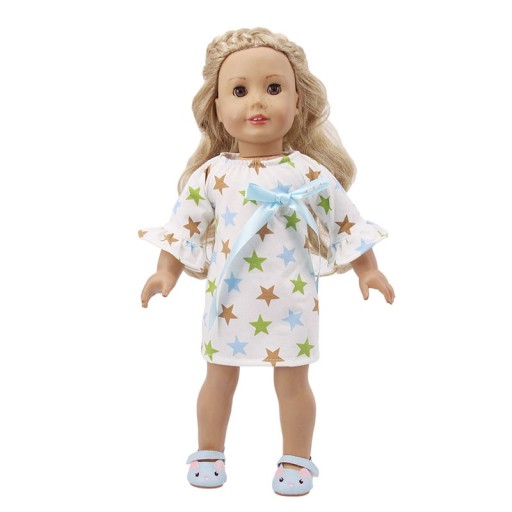 Sukienka dla lalki z gwiazdkami